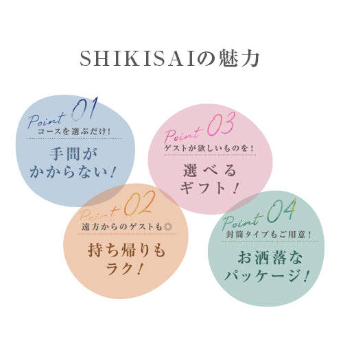 【引き出物カード_2品セット】SHIKISAI 4,800円コース(BOXタイプ)