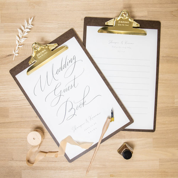 【2冊セット】バインダー付芳名帳 Calligraphy(カリグラフィー)| 100名様分