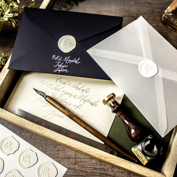 【ファヴォリクラウドご注文ユーザー様限定価格】シーリングスタンプ風シール(オフホワイト)| 10枚