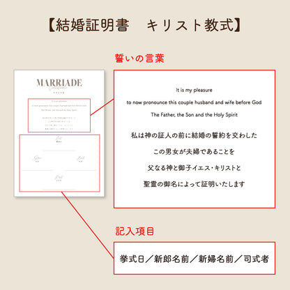 【結婚証明書（アクリルブック）】Sophia