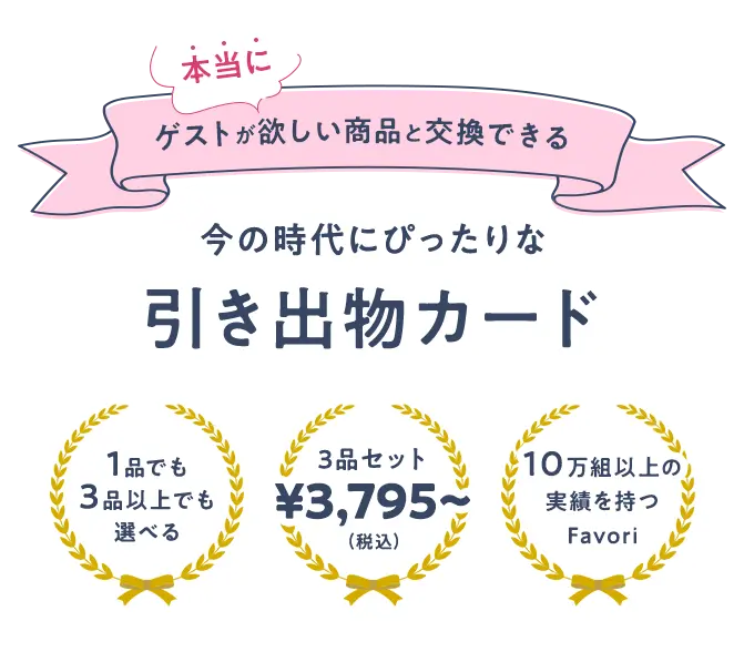 今の時代にぴったりな引き出物カード